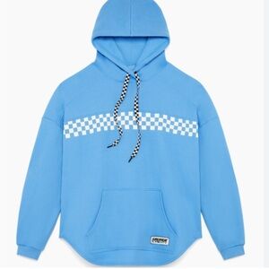 Savage X Fenty Light Blue Checkered Hoodie